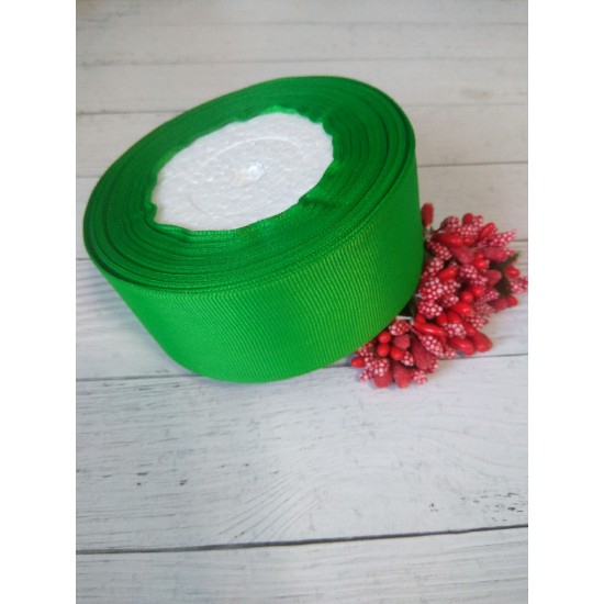 ОПТ Лента репсовая 4 см*20 ярдов ярко-зеленая 19